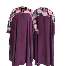 Plum Base with Rose Floral Yoke