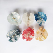 Round Marble Hair Clip