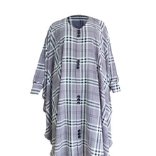 Short Kaptan Burkha – Grey Plaid Elegance
