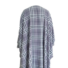Short Kaptan Burkha – Grey Plaid Elegance
