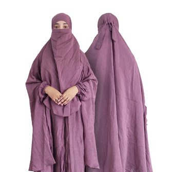 Cotton Khimar – Dusty Rose | Full Coverage & Soft Feel