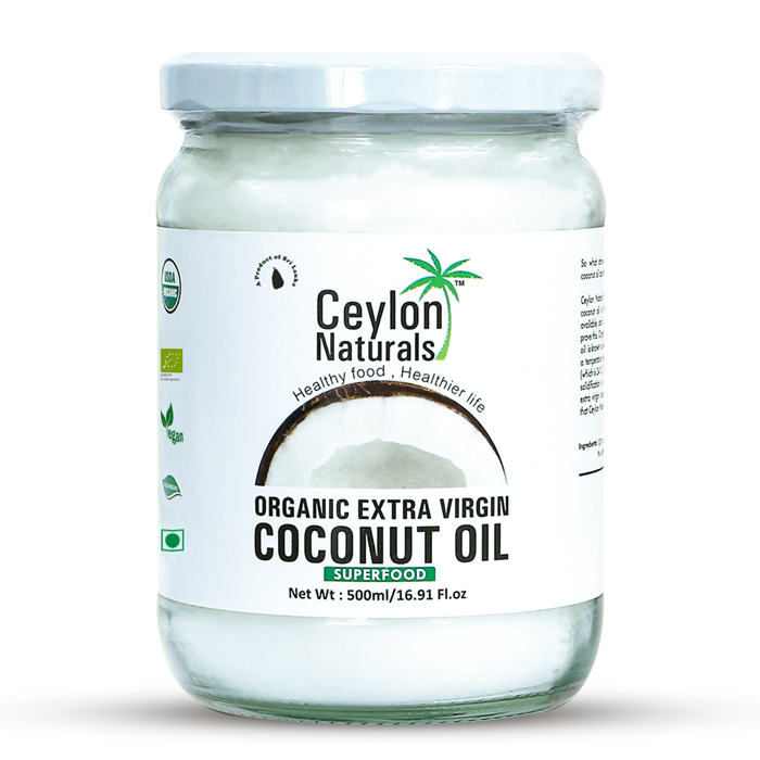 Ceylon Naturals Organic Extra Virgin Coconut Oil (অর্গানিক এক্সট্রা ভার্জিন কোকোনাট অয়েল) - 500 ml