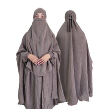 Cotton Khimar – Olive Grey
