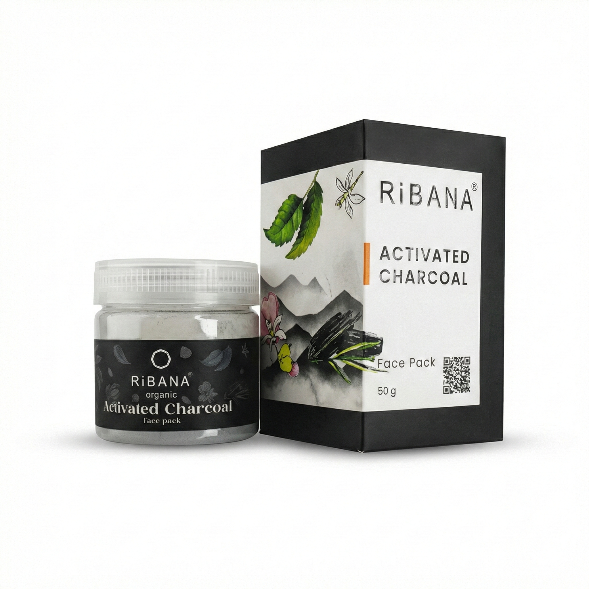 RiBANA Activated Charcoal Face Pack (অ্যাক্টিভেটেড চারকোল ফেস প্যাক)