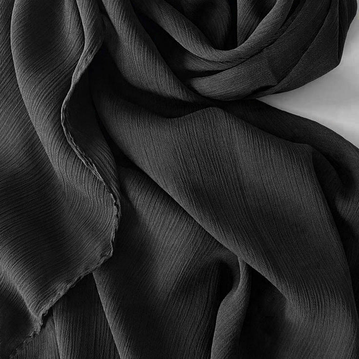 Black Silk Hijab