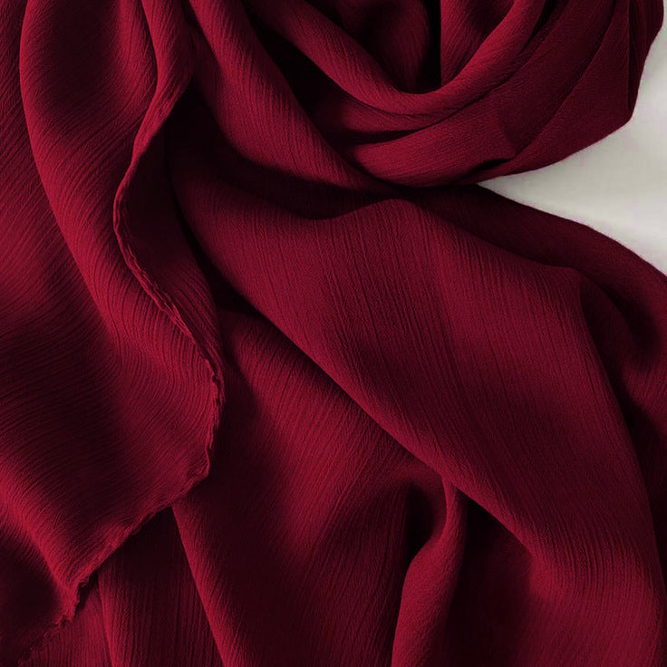 maroon silk hijab