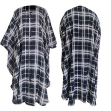 Short Kaptan Burkha – Black & White Plaid