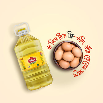 Teer 5 Ltr Soyabeen Oil with 6 pcs Egg Free