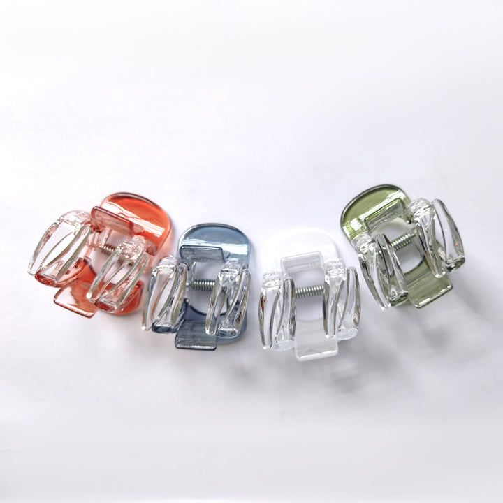 JAANSHU Pack of 4 pcs Transparent Claw Clips