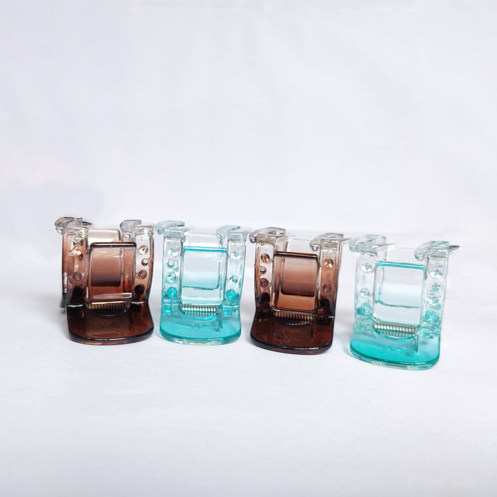 JAANSHU Pack of 4 pcs Transparent Claw Clips