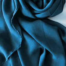Blue silk Hijab
