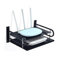 2 Layer Wall Mount WiFi Router Stand – Metal Shelf