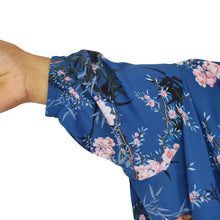 Jorjet Floral Blue Khimar – Elegant &amp; Comfortable Modest Wear