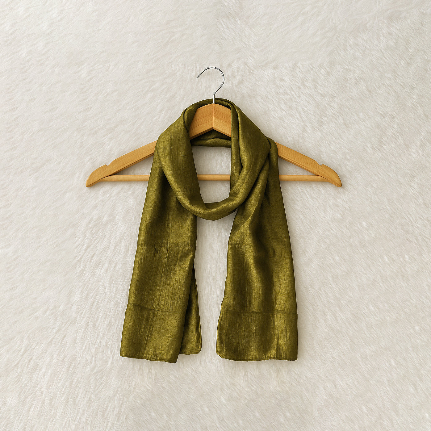Olive silk hijab