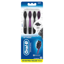 Oral-B Charcoal Manual Toothbrushes Soft 4 Count